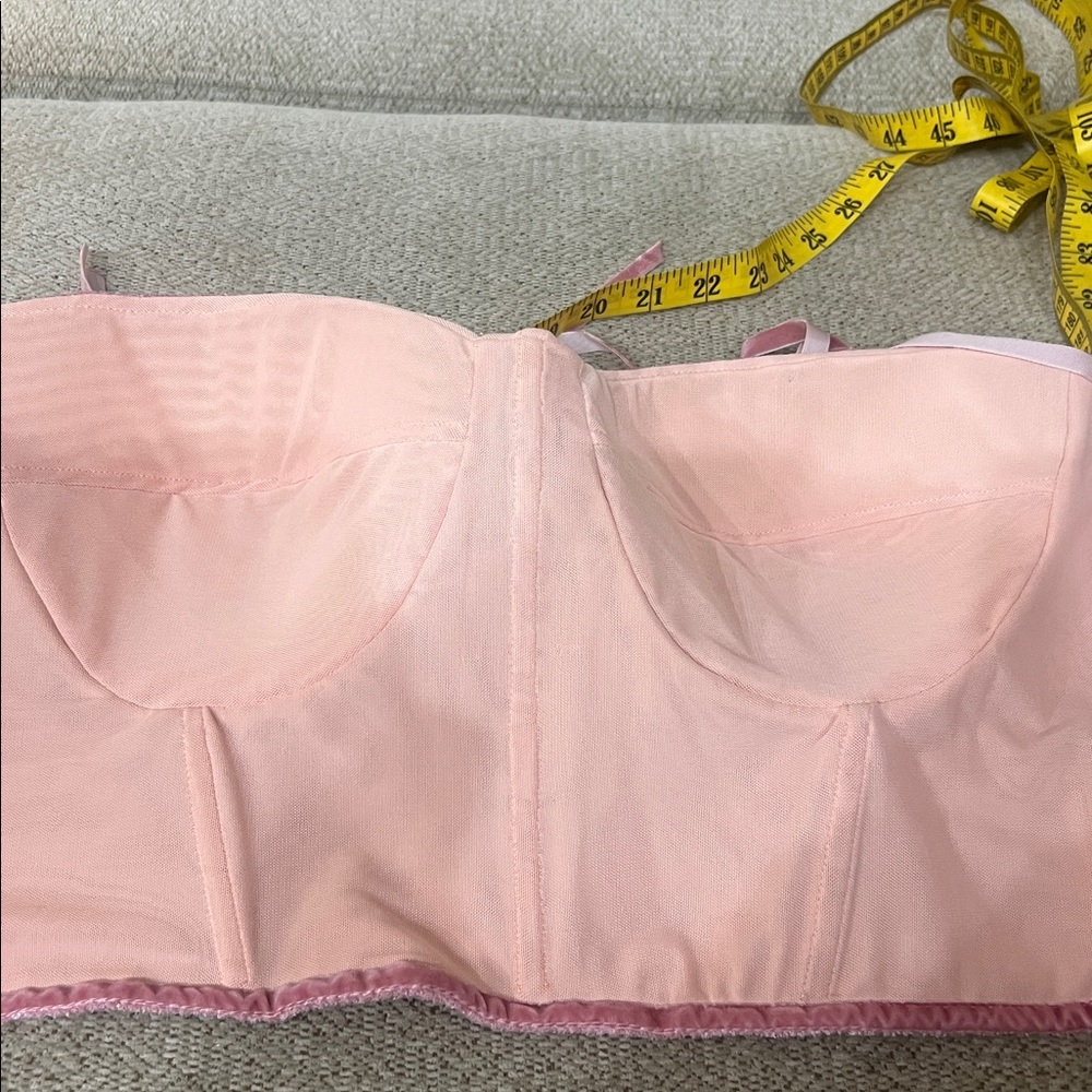 MADE TEUTA MATOSHI PINK SEQUIN CORSET TOP SIZE LARGE - Picture 12 of 15